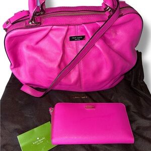 Kate Spade New York "Camille" & New York Newbury Lane Neda BOTH BRIGHT PINK 2PCS